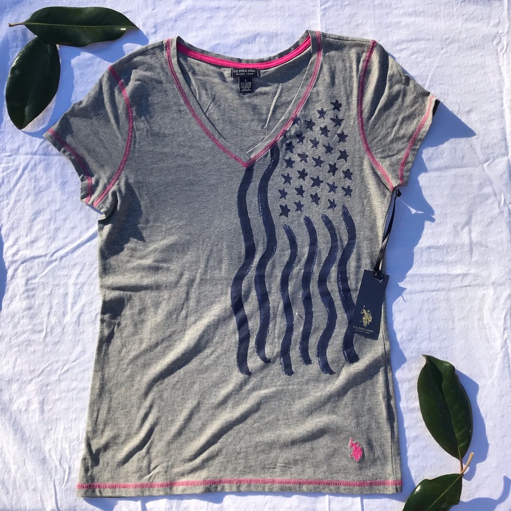“US Polo” Large US Flag T-Shirt